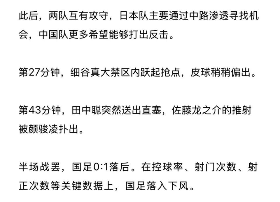 热议国足0-2日本：态度能打高分差距太大没啥讨论价值