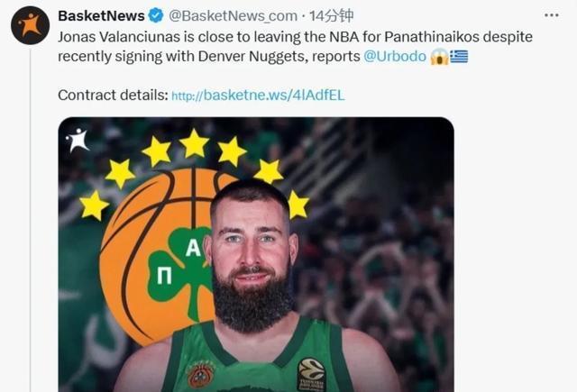 包含想回欧洲！瓦兰寻求买断合同掘金正说服他留在NBA的词条